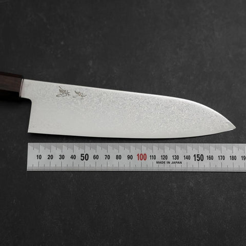 Santoku SG-2 Nickel Damascus Ebony Handle 180mm-[Musashi]-[Japanese-Kitchen-Knives]
