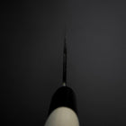 Santoku SK Steel Kurouchi Kurigata Magnolia Handle 165mm-[Musashi]-[Japanese-Kitchen-Knives]