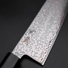 Santoku SLD Black Damascus Ebony Handle 170mm-[Musashi]-[Japanese-Kitchen-Knives]