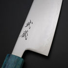 Santoku SLD Mirror Coral Shore Handle 170mm-[Musashi]-[Japanese-Kitchen-Knives]