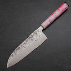 Santoku SLD Nashiji Washi Ocean Sakura Rose Gold Handle 165mm-[Musashi]-[Japanese-Kitchen-Knives]