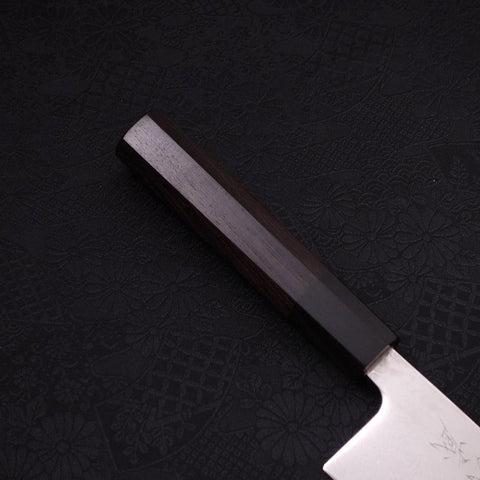 Santoku SLD Wave Nickel Damascus Buffalo Ebony Handle 165mm-[Musashi]-[Japanese-Kitchen-Knives]