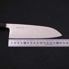 Santoku SLD Wave Nickel Damascus Buffalo Ebony Handle 165mm-[Musashi]-[Japanese-Kitchen-Knives]