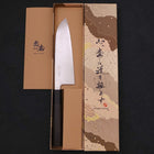 Santoku SLD Wave Nickel Damascus Buffalo Ebony Handle 165mm-[Musashi]-[Japanese-Kitchen-Knives]