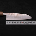 Santoku SLD Wave Nickel Damascus White Urushi Handle 165mm-[Musashi]-[Japanese-Kitchen-Knives]