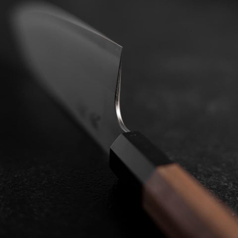 Santoku Silver Steel #3 Kasumi Buffalo Walnut Handle 165mm (6.5”)-[Musashi]-[Japanese-Kitchen-Knives]