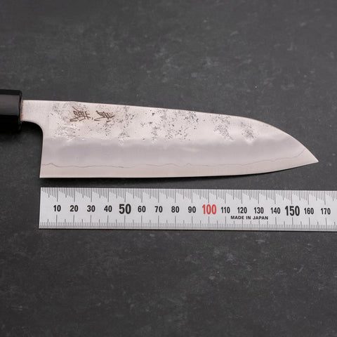 Santoku Silver Steel #3 Nashiji Buffalo Magnolia Handle 165mm-[Musashi]-[Japanese-Kitchen-Knives]