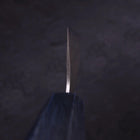 Santoku Silver Steel #3 Nashiji Dark Blue Handle 165mm-[Musashi]-[Japanese-Kitchen-Knives]