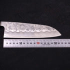Santoku Silver Steel #3 Nashiji Dark Blue Handle 165mm-[Musashi]-[Japanese-Kitchen-Knives]