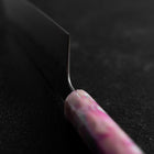 Santoku Silver Steel #3 Nashiji Ocean Sakura Handle 165mm-[Musashi]-[Japanese-Kitchen-Knives]
