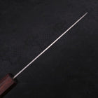Santoku Silver Steel #3 Nashiji Purple Urushi Handle 165mm-[Musashi]-[Japanese-Kitchen-Knives]