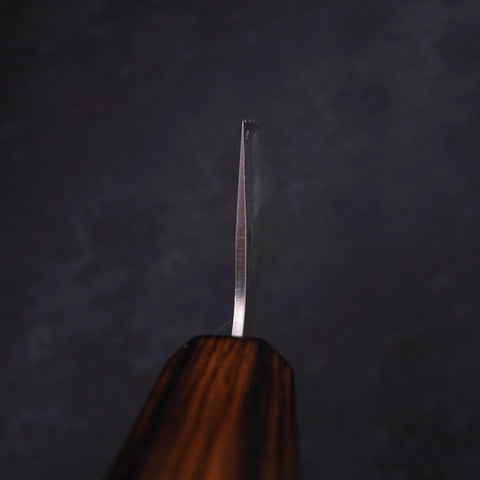 Santoku Silver Steel #3 Nashiji Sumi Urushi Handle 165mm-[Musashi]-[Japanese-Kitchen-Knives]