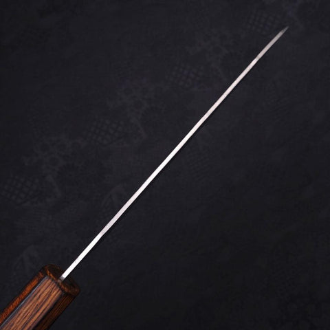 Santoku Silver Steel #3 Nashiji Sumi Urushi Handle 165mm-[Musashi]-[Japanese-Kitchen-Knives]