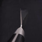 Santoku Silver Steel #3 Nashiji Western Black Handle 180mm (7”)-[Musashi]-[Japanese-Kitchen-Knives]