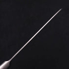 Santoku Silver Steel #3 Nashiji Western Black Handle 180mm (7”)-[Musashi]-[Japanese-Kitchen-Knives]