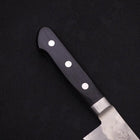 Santoku Silver Steel #3 Nashiji Western Black Handle 180mm (7”)-[Musashi]-[Japanese-Kitchen-Knives]