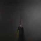 Santoku Silver Steel #3 Nashiji Western Black Handle 180mm-[Musashi]-[Japanese-Kitchen-Knives]