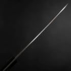 Santoku Silver Steel #3 Nashiji Western Black Handle 180mm-[Musashi]-[Japanese-Kitchen-Knives]