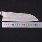 Santoku Silver Steel #3 Nashiji Western Handle 180mm (7”)-[Musashi]-[Japanese-Kitchen-Knives]