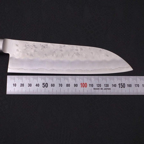 Santoku Silver Steel #3 Nashiji Western Handle 180mm (7”)-[Musashi]-[Japanese-Kitchen-Knives]