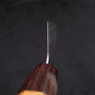 Santoku Silver Steel #3 Nashiji Zelkova Handle 165mm-[Musashi]-[Japanese-Kitchen-Knives]