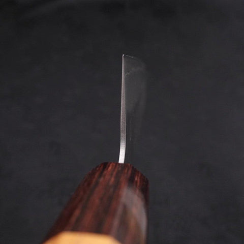 Santoku Silver Steel #3 Nashiji Zelkova Handle 165mm-[Musashi]-[Japanese-Kitchen-Knives]