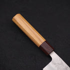 Santoku Silver Steel #3 Nashiji Zelkova Handle 165mm-[Musashi]-[Japanese-Kitchen-Knives]