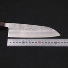 Santoku Silver Steel #3 Nashiji Zelkova Handle 165mm-[Musashi]-[Japanese-Kitchen-Knives]