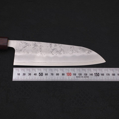 Santoku Silver Steel #3 Nashiji Zelkova Handle 165mm-[Musashi]-[Japanese-Kitchen-Knives]