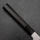 Santoku Silver Steel #3 Polished Buffalo Ebony Handle 165mm-[Musashi]-[Japanese-Kitchen-Knives]