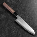 Santoku Silver Steel #3 Polished Buffalo Walnut Handle 170mm (6.7”)-[Musashi]-[Japanese-Kitchen-Knives]
