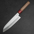 Santoku Silver Steel #3 Polished Walnut Handle 165mm-[Musashi]-[Japanese-Kitchen-Knives]