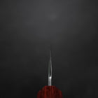 Santoku Silver Steel #3 Polished Walnut Handle 165mm-[Musashi]-[Japanese-Kitchen-Knives]
