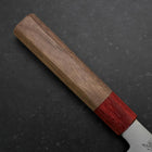 Santoku Silver Steel #3 Polished Walnut Handle 165mm-[Musashi]-[Japanese-Kitchen-Knives]