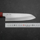 Santoku Silver Steel #3 Polished Walnut Handle 165mm-[Musashi]-[Japanese-Kitchen-Knives]