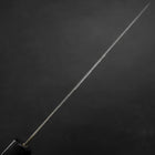 Santoku Silver Steel #3 Tsuchime Damascus Buffalo Ebony Handle 170mm-[Musashi]-[Japanese-Kitchen-Knives]
