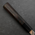 Santoku Silver Steel #3 Tsuchime Damascus Buffalo Ebony Handle 170mm-[Musashi]-[Japanese-Kitchen-Knives]