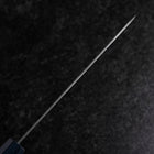 Santoku Silver Steel #3 Tsuchime Damascus Dark Blue Urushi Handle 170mm (6.7”)-[Musashi]-[Japanese-Kitchen-Knives]