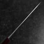 Santoku Stainless Clad Blue Steel #2 Kurouchi Zelkova Handle 165mm (6.5”)-[Musashi]-[Japanese-Kitchen-Knives]