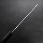 Santoku Stainless Clad Blue Super Polished Buffalo Ebony Handle 140mm-[Musashi]-[Japanese-Kitchen-Knives]