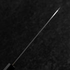Santoku Stainless Clad Blue Super Polished Buffalo Ebony Handle 180mm (7”)-[Musashi]-[Japanese-Kitchen-Knives]