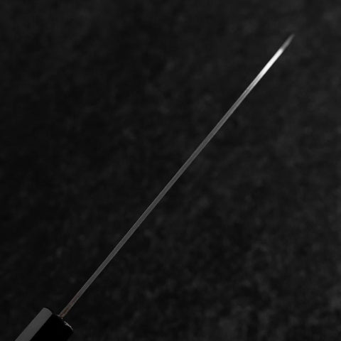 Santoku Stainless Clad Blue Super Polished Buffalo Ebony Handle 180mm-[Musashi]-[Japanese-Kitchen-Knives]