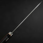 Santoku Stainless Clad Blue Super Polished Western Black Red Handle 165mm (6.5”)-[Musashi]-[Japanese-Kitchen-Knives]