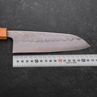 Santoku Sweden Stainless Steel Nashiji Washi Oak Handle 165mm-[Musashi]-[Japanese-Kitchen-Knives]