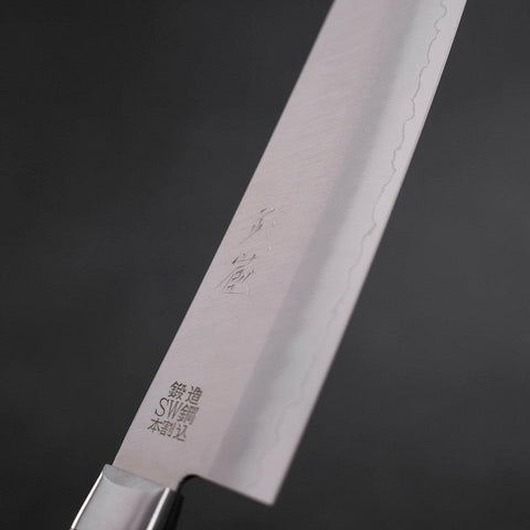 Santoku Sweden Stainless Steel Polished Western Black Handle 180mm (7”)-[Musashi]-[Japanese-Kitchen-Knives]