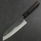 Santoku V-Toku 2 Kurouchi Damascus Buffalo Ebony Handle 165mm-[Musashi]-[Japanese-Kitchen-Knives]