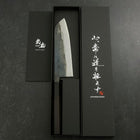 Santoku V-Toku 2 Kurouchi Damascus Buffalo Ebony Handle 165mm-[Musashi]-[Japanese-Kitchen-Knives]