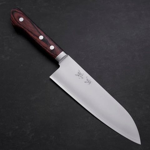 Santoku VG-1 Bokashi Western Mahogany Handle 165mm-[Musashi]-[Japanese-Kitchen-Knives]