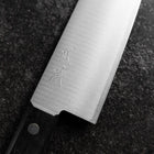 Santoku VG-1 Polished Western Black Handle 165mm（Tsuba-nashi)-[Musashi]-[Japanese-Kitchen-Knives]