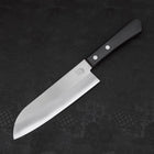 Santoku VG-1 Polished Western Black Handle 170mm (Tsuba Nashi)-[Musashi]-[Japanese-Kitchen-Knives]